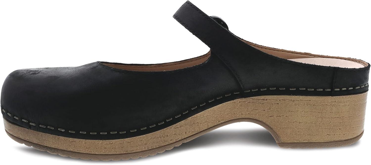imageDansko Bria SlipOn Mary Jane Mule Clogs for Women Memory Foam and Arch Support for All Day Comfort and SupportBlack