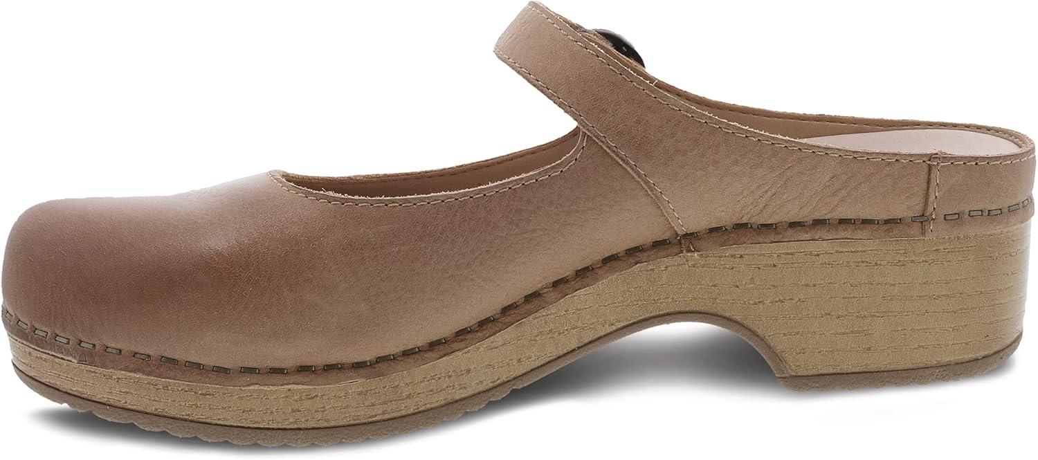 imageDansko Bria SlipOn Mary Jane Mule Clogs for Women Memory Foam and Arch Support for All Day Comfort and SupportTan