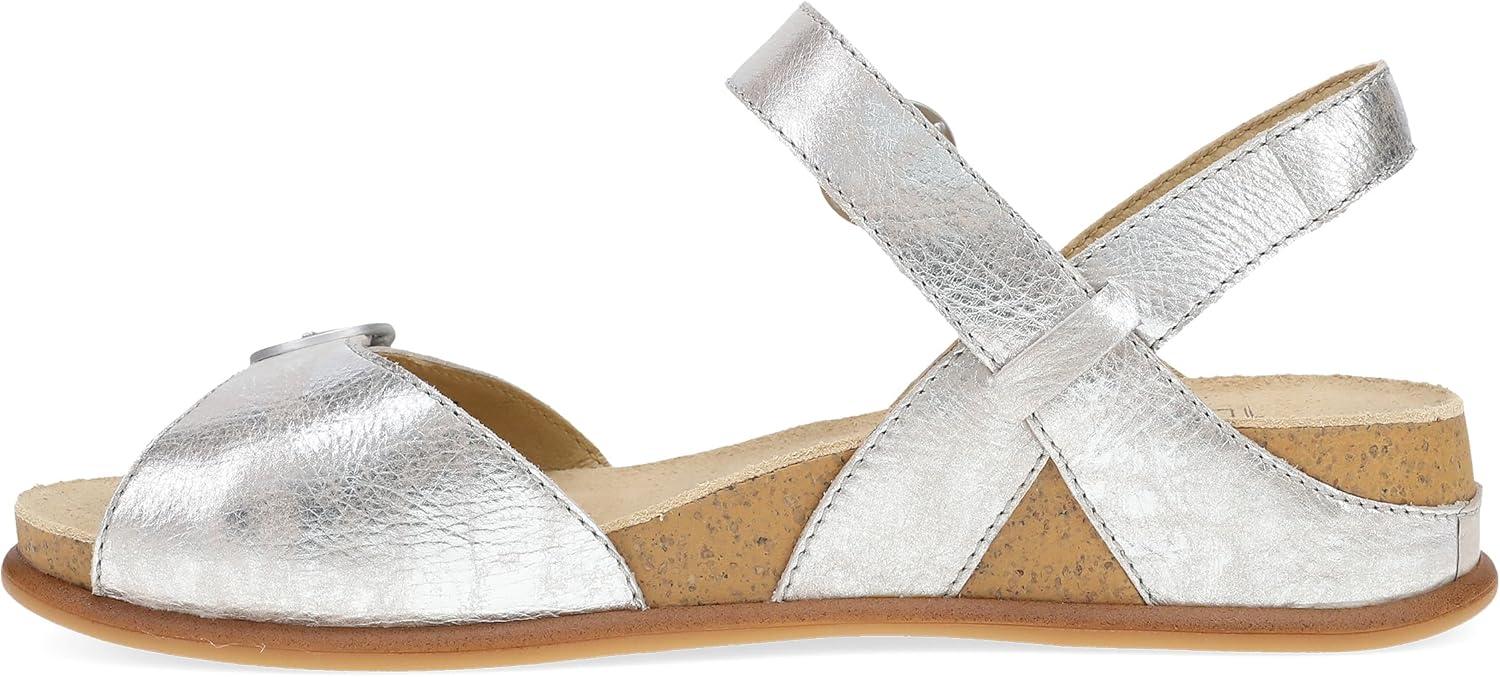 imageDansko Candace Wedge Sandal for Women Comfortable Wedge with Arch Support Fully Adjustable StrapsVersatile Casual to Dressy Footwear Lightweight Rubber OutsoleChampagne