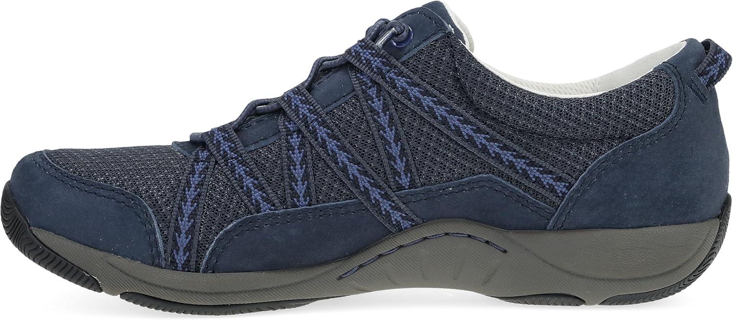 imageDansko Harlyn Lightweight Sneaker for Women Stain Resistant Leather and Nylon Uppers and Arch Support in Flexible StyleNavy