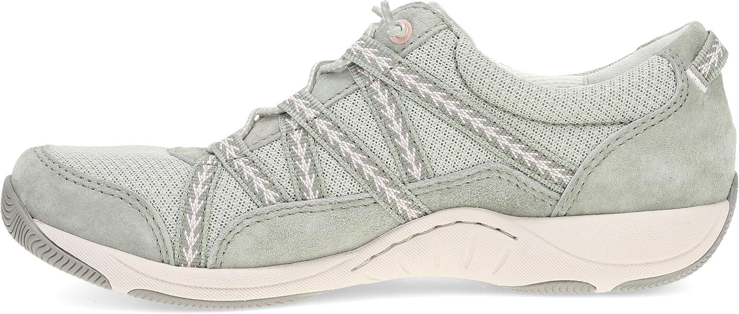 imageDansko Harlyn Lightweight Sneaker for Women Stain Resistant Leather and Nylon Uppers and Arch Support in Flexible StyleSage