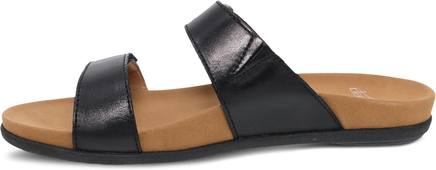imageDansko Justine Adjustable Sandal for Women Leather Linings and Uppers for AllDay Comfort DualDensity EVA Footbed and Lightweight Rubber Outsole for LongLasting WearBlack