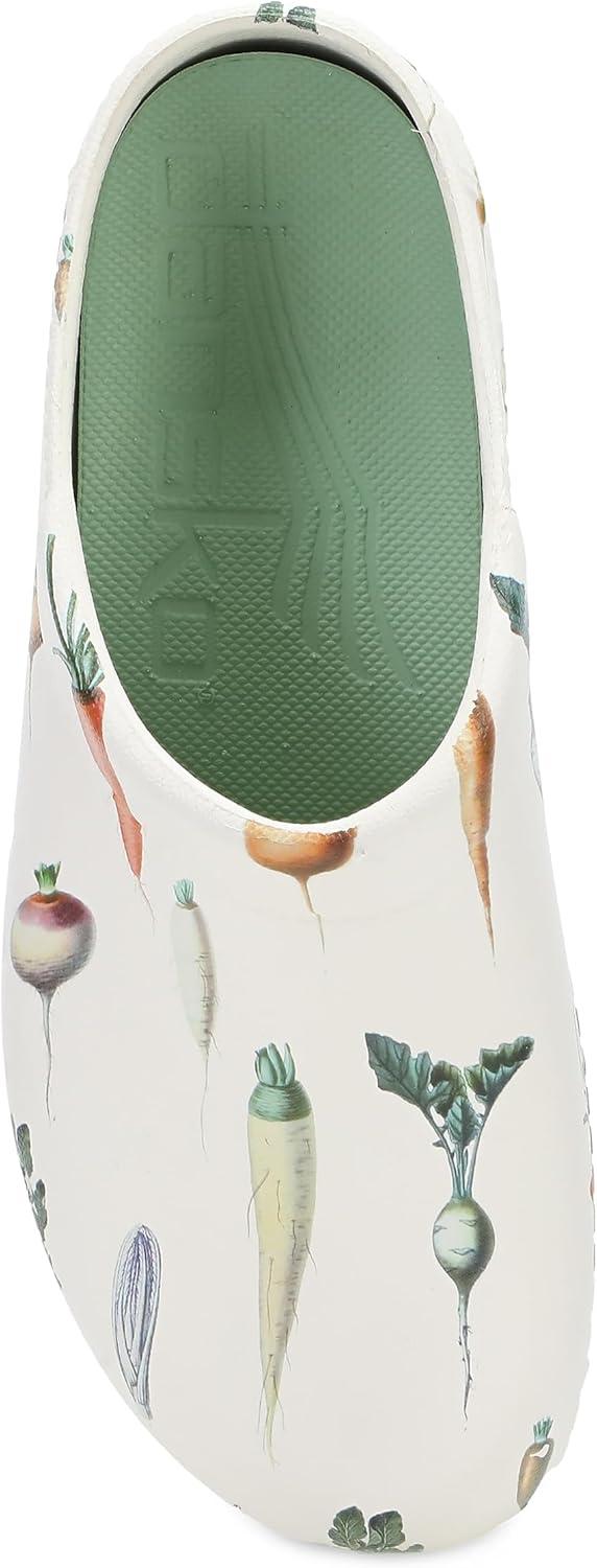 imageDansko Kane SlipOn Mule Clog for Women  Lightweight Cushioned Comfort and Removable EVA Footbed with Arch Support  Easy Clean UppersVintage Garden