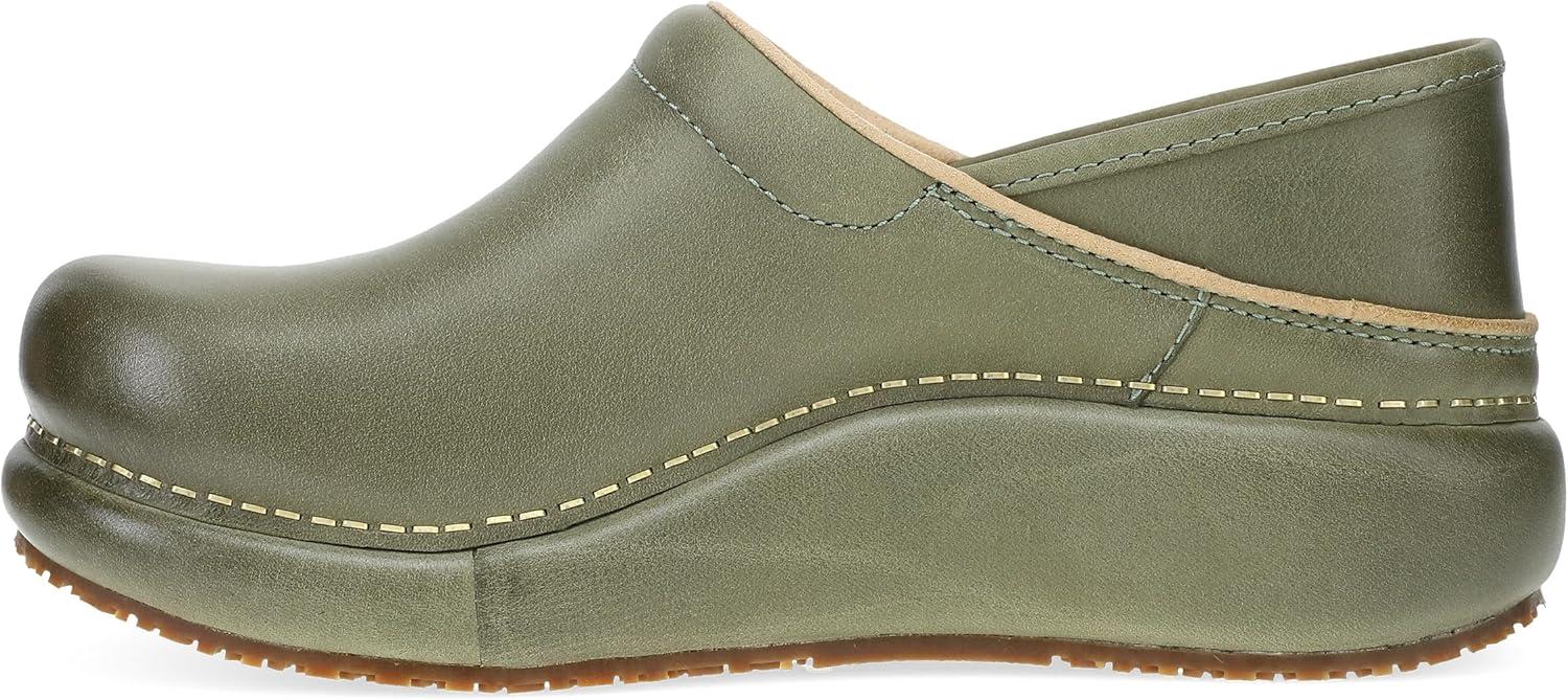 imageDansko Platform Pro Womens Slip Resistant Clog Memory Foam Footbed Cushioned Arch Support for Work and Everyday WearGreen