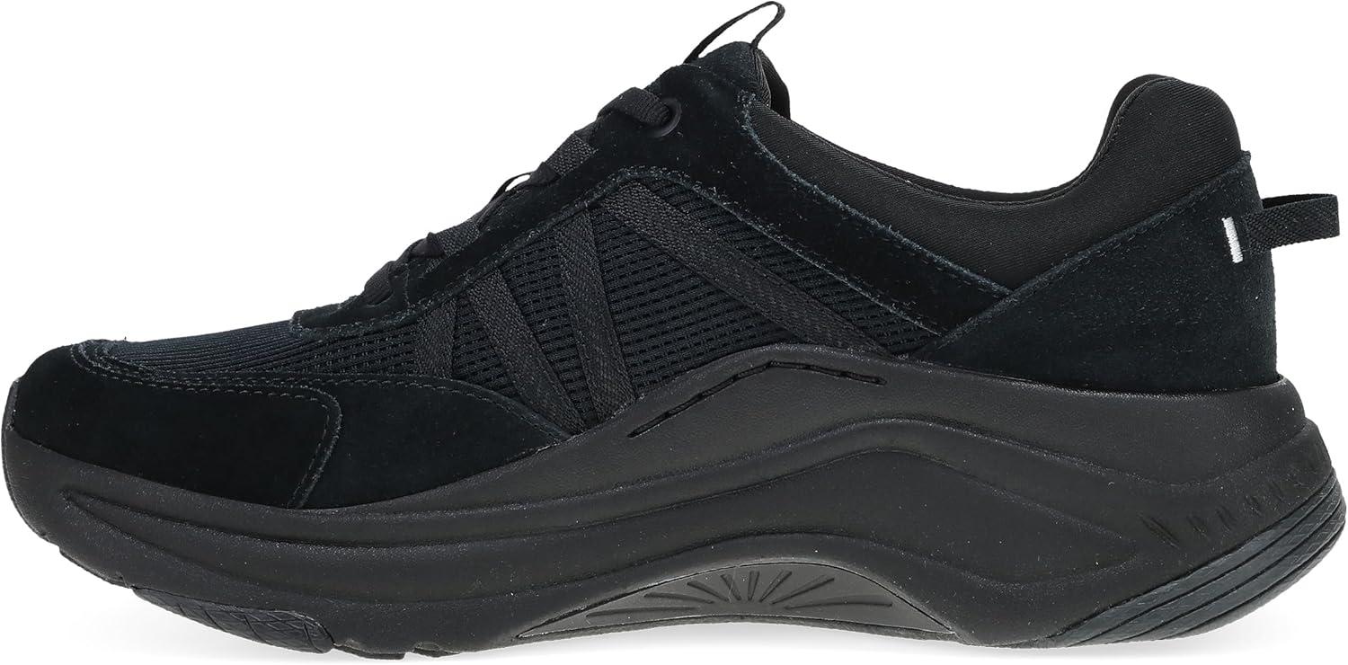 imageDansko Poppy Walking Sneakers for Women Comfortable Breathable Walking Shoes with Arch Support Stain Resistant with Lightweight Rubber OutsoleBlackBlack