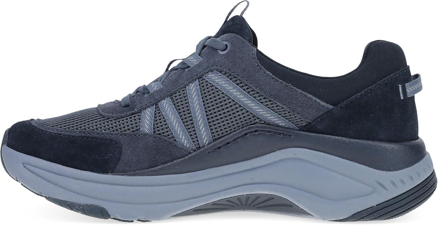 imageDansko Poppy Walking Sneakers for Women Comfortable Breathable Walking Shoes with Arch Support Stain Resistant with Lightweight Rubber OutsoleNavy