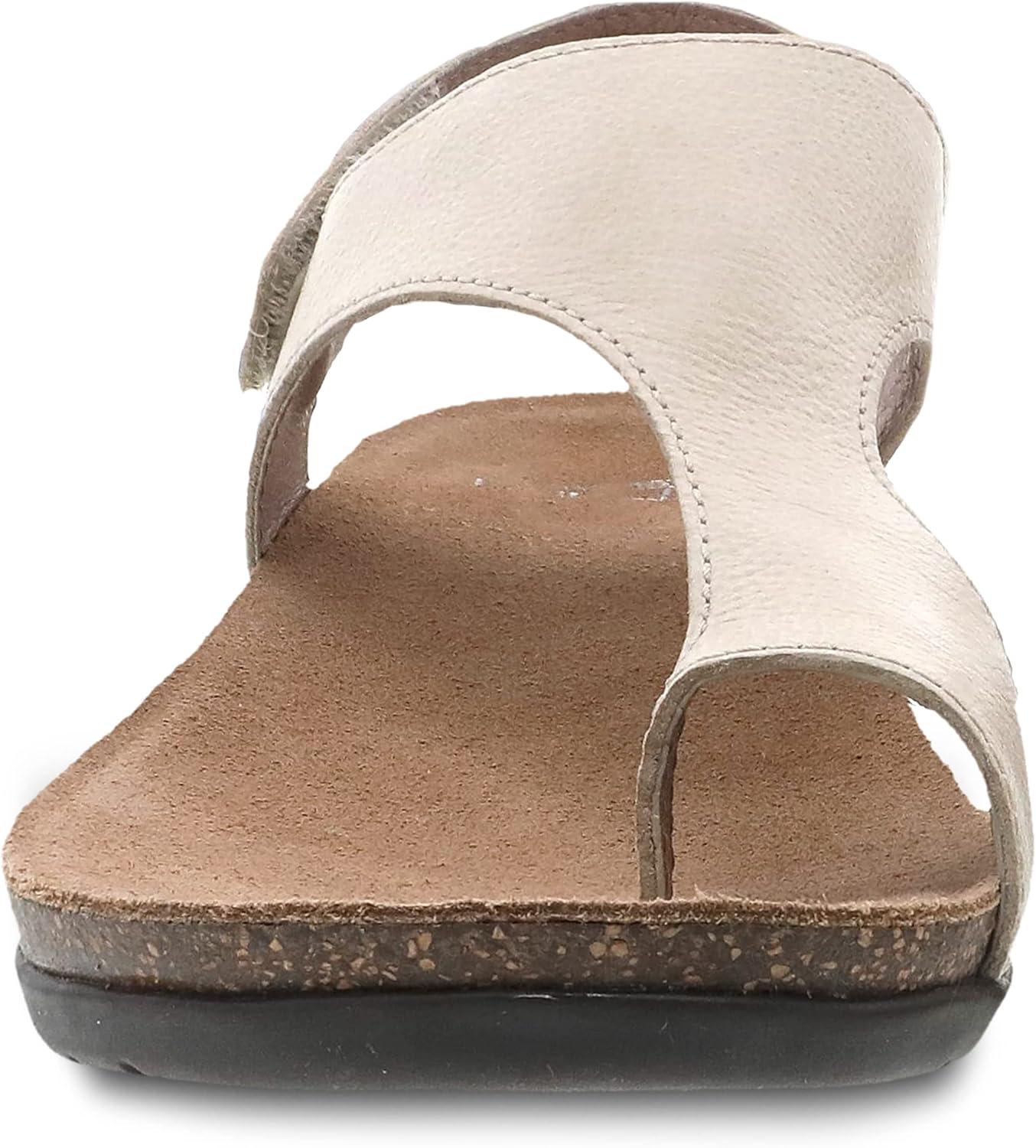 imageDansko Reece Sandal for Women  Memory Foam and Cork Footbed for Comfort and Arch Support  Lightweight Rubber Outsole for LongLasting Wear with Hook ampamp Loop StrapLinen