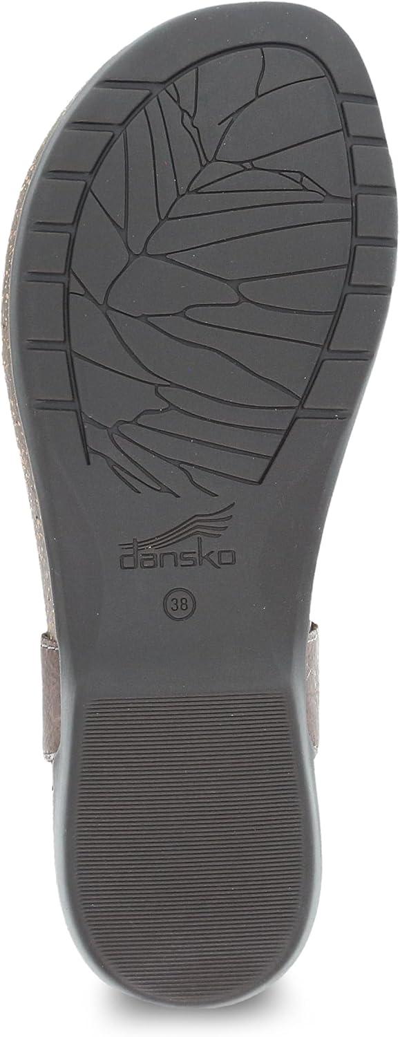 imageDansko Reece Sandal for Women  Memory Foam and Cork Footbed for Comfort and Arch Support  Lightweight Rubber Outsole for LongLasting Wear with Hook ampamp Loop StrapStone
