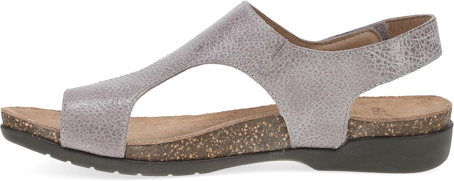 imageDansko Reece Sandal for Women  Memory Foam and Cork Footbed for Comfort and Arch Support  Lightweight Rubber Outsole for LongLasting Wear with Hook ampamp Loop StrapDusty Lilac