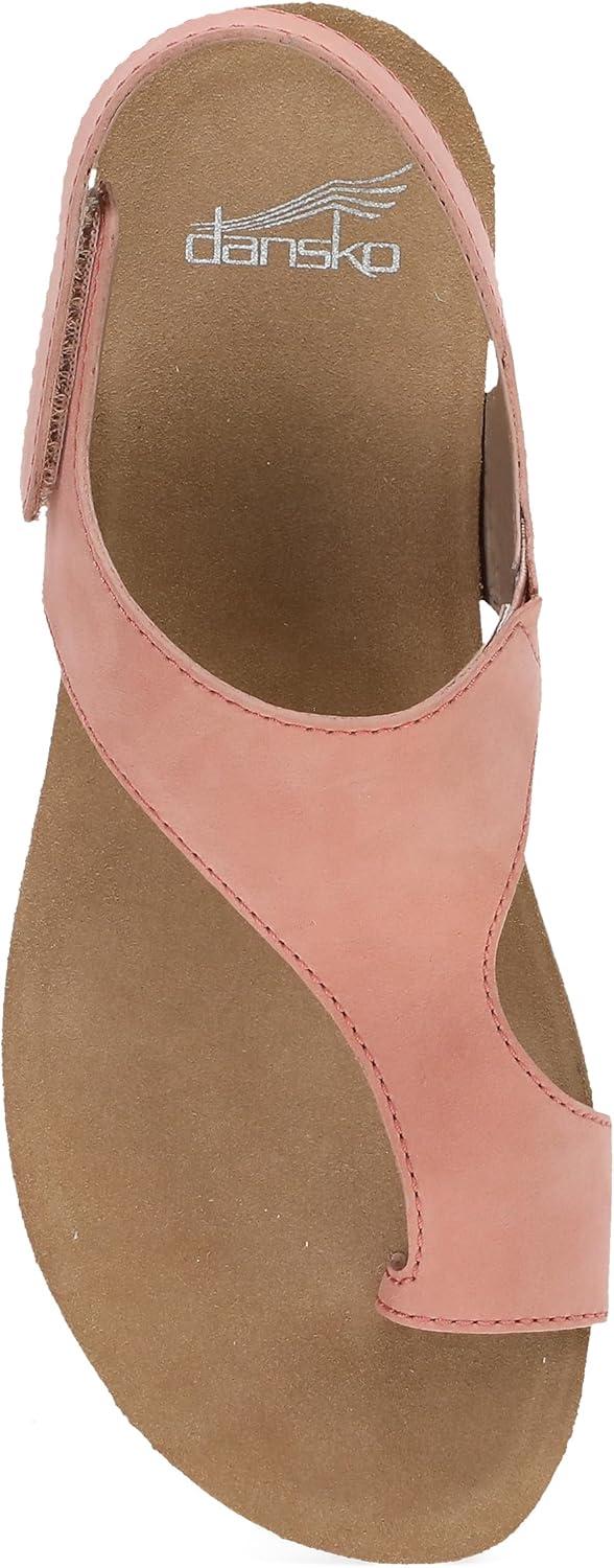 imageDansko Reece Sandal for Women  Memory Foam and Cork Footbed for Comfort and Arch Support  Lightweight Rubber Outsole for LongLasting Wear with Hook ampamp Loop StrapRose