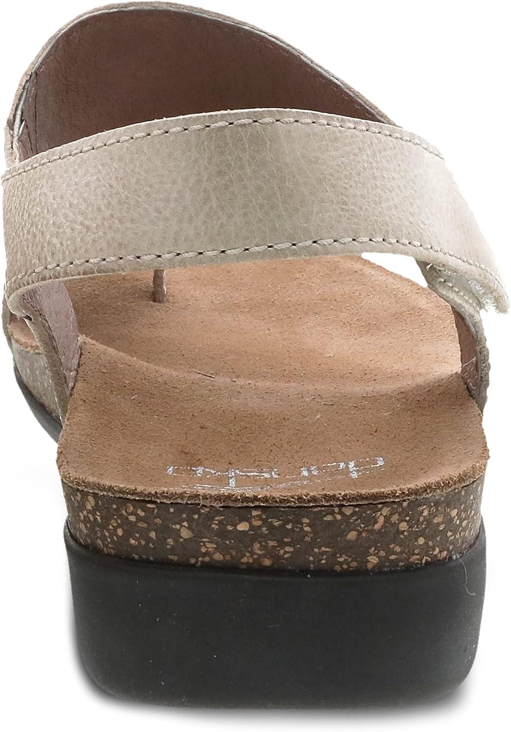 imageDansko Reece Sandal for Women  Memory Foam and Cork Footbed for Comfort and Arch Support  Lightweight Rubber Outsole for LongLasting Wear with Hook ampamp Loop StrapLinen