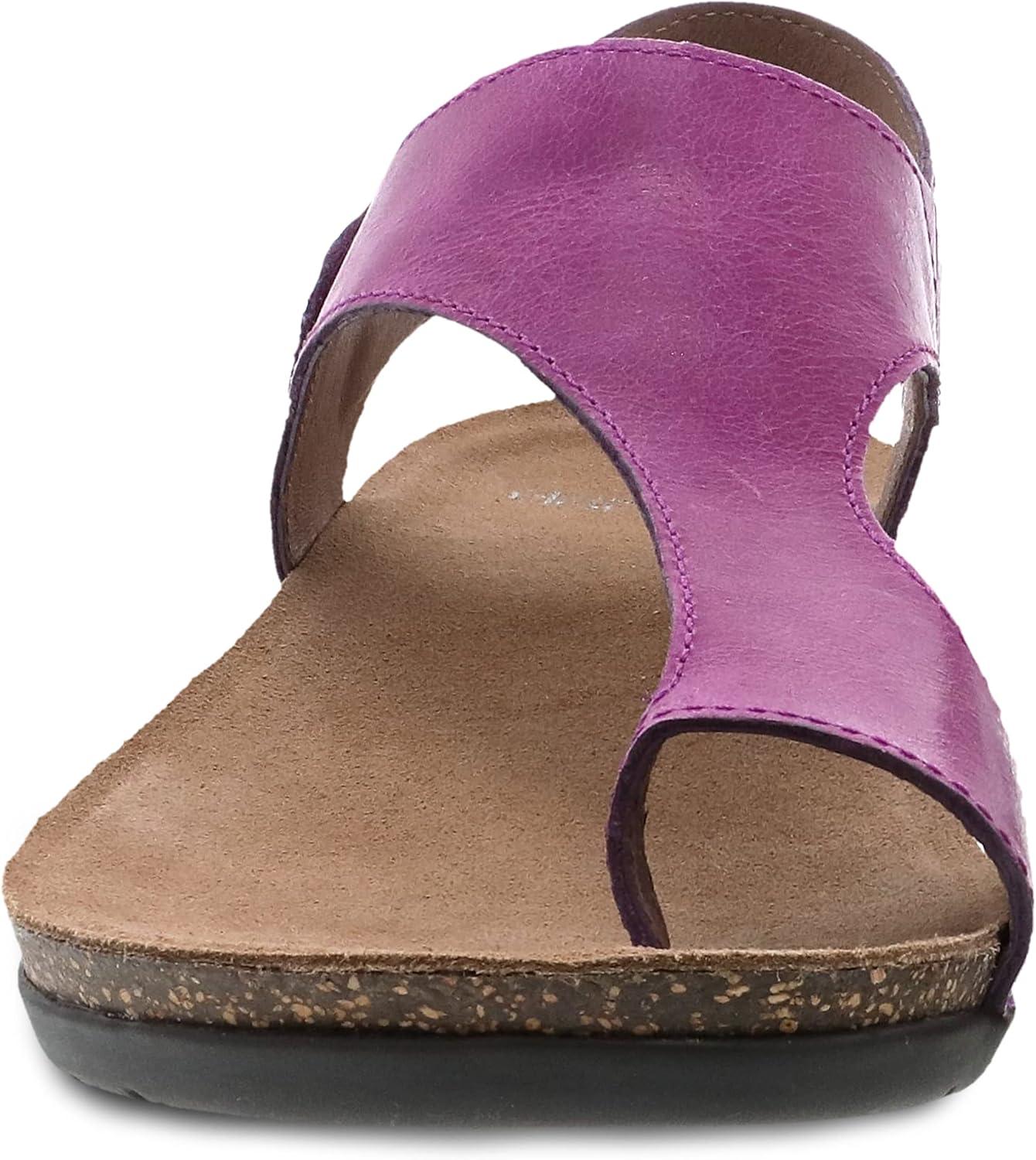 imageDansko Reece Sandal for Women  Memory Foam and Cork Footbed for Comfort and Arch Support  Lightweight Rubber Outsole for LongLasting Wear with Hook ampamp Loop StrapMagenta