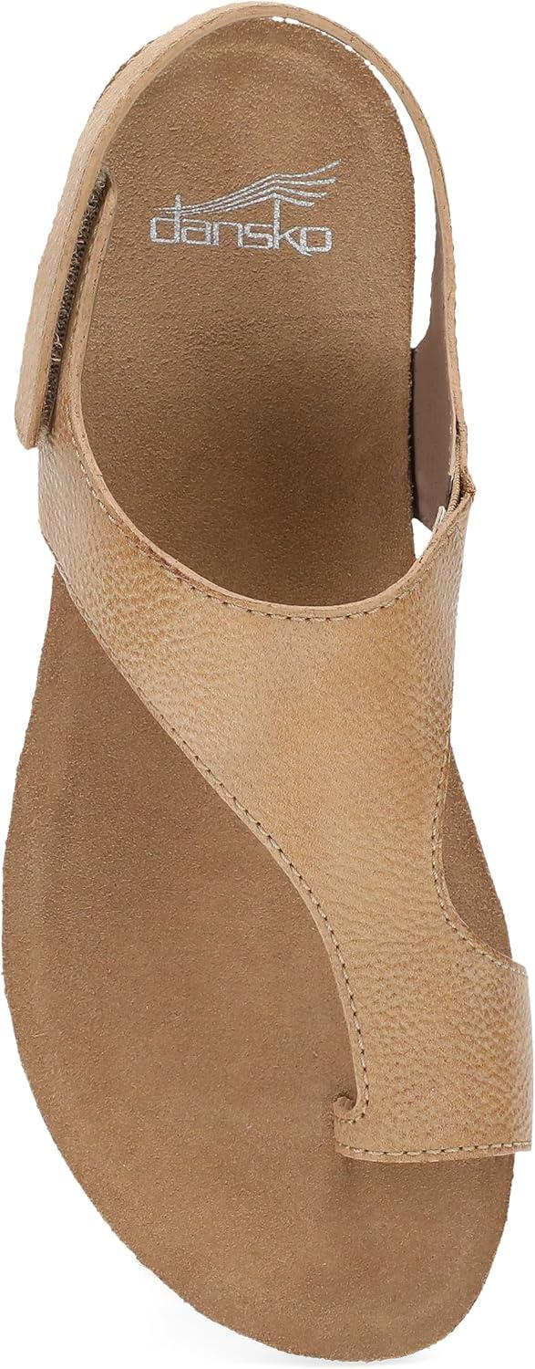 imageDansko Reece Sandal for Women  Memory Foam and Cork Footbed for Comfort and Arch Support  Lightweight Rubber Outsole for LongLasting Wear with Hook ampamp Loop StrapHoney