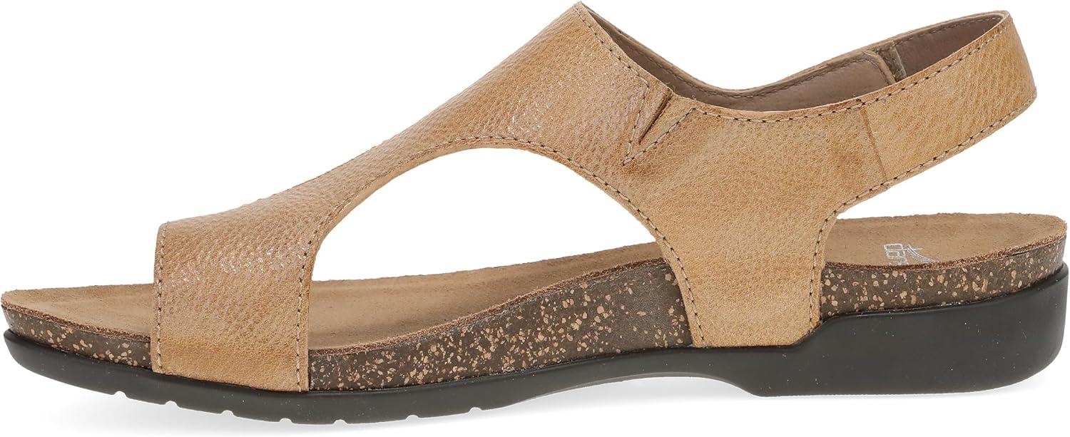 imageDansko Reece Sandal for Women  Memory Foam and Cork Footbed for Comfort and Arch Support  Lightweight Rubber Outsole for LongLasting Wear with Hook ampamp Loop StrapHoney