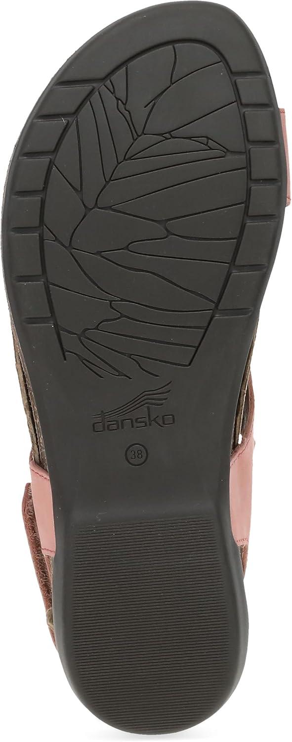 imageDansko Reece Sandal for Women  Memory Foam and Cork Footbed for Comfort and Arch Support  Lightweight Rubber Outsole for LongLasting Wear with Hook ampamp Loop StrapRose