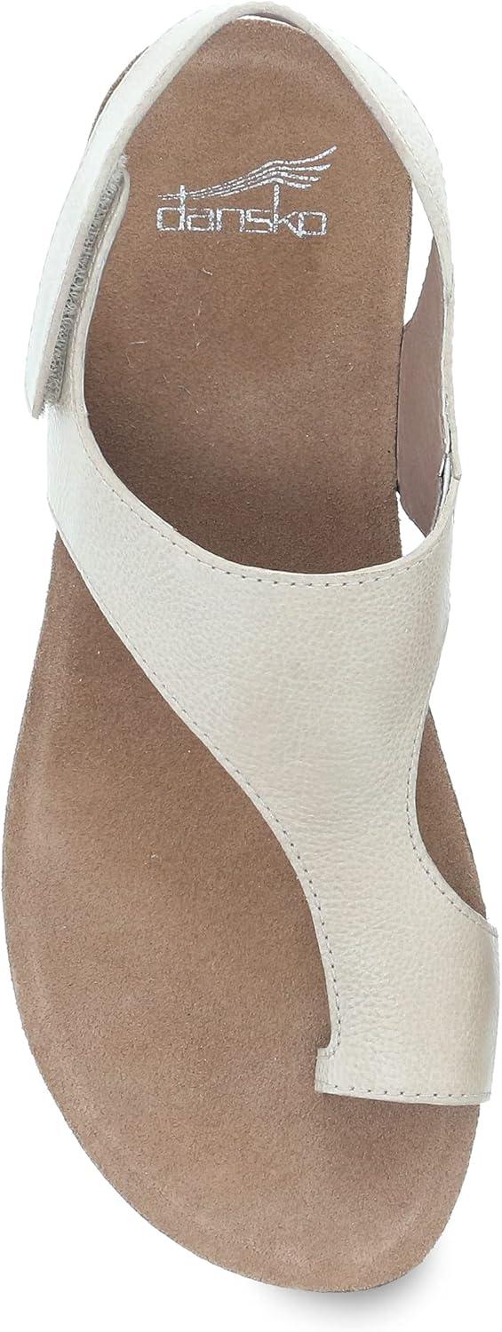 imageDansko Reece Sandal for Women  Memory Foam and Cork Footbed for Comfort and Arch Support  Lightweight Rubber Outsole for LongLasting Wear with Hook ampamp Loop StrapLinen