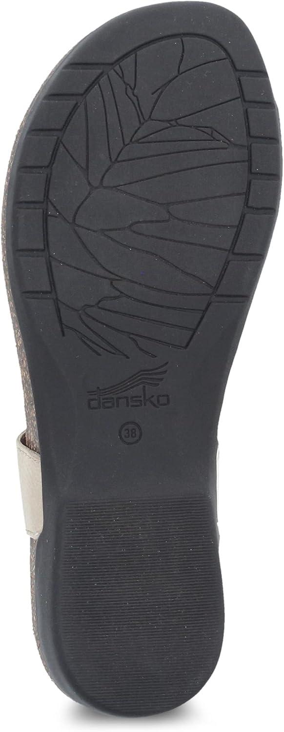 imageDansko Reece Sandal for Women  Memory Foam and Cork Footbed for Comfort and Arch Support  Lightweight Rubber Outsole for LongLasting Wear with Hook ampamp Loop StrapLinen