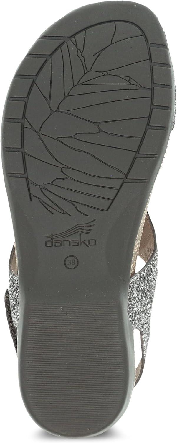 imageDansko Reece Sandal for Women  Memory Foam and Cork Footbed for Comfort and Arch Support  Lightweight Rubber Outsole for LongLasting Wear with Hook ampamp Loop StrapPewter