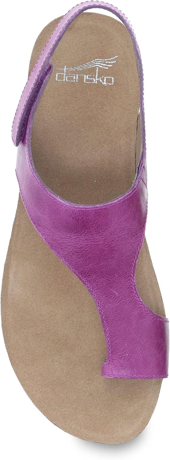 imageDansko Reece Sandal for Women  Memory Foam and Cork Footbed for Comfort and Arch Support  Lightweight Rubber Outsole for LongLasting Wear with Hook ampamp Loop StrapMagenta