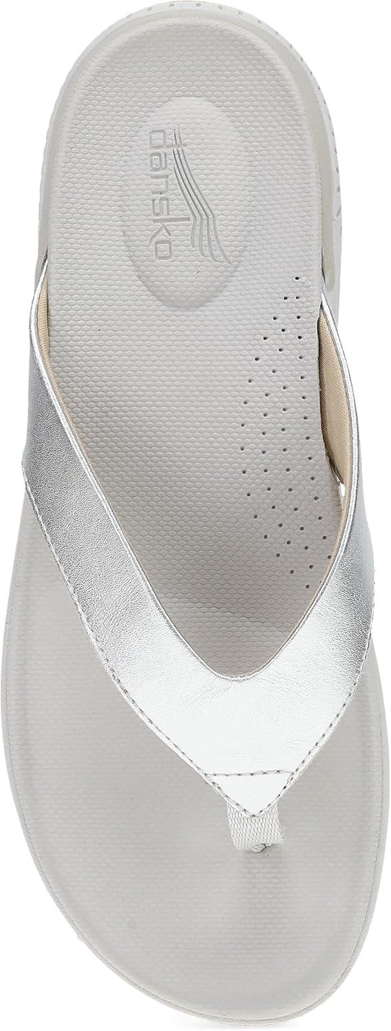 imageDansko Rosemary Walking FlipFlop for Women  Lightweight EVA Midsole and Rubber Outsole Natural Arch for Support and Propel Forepart for Energy ReturnSilver