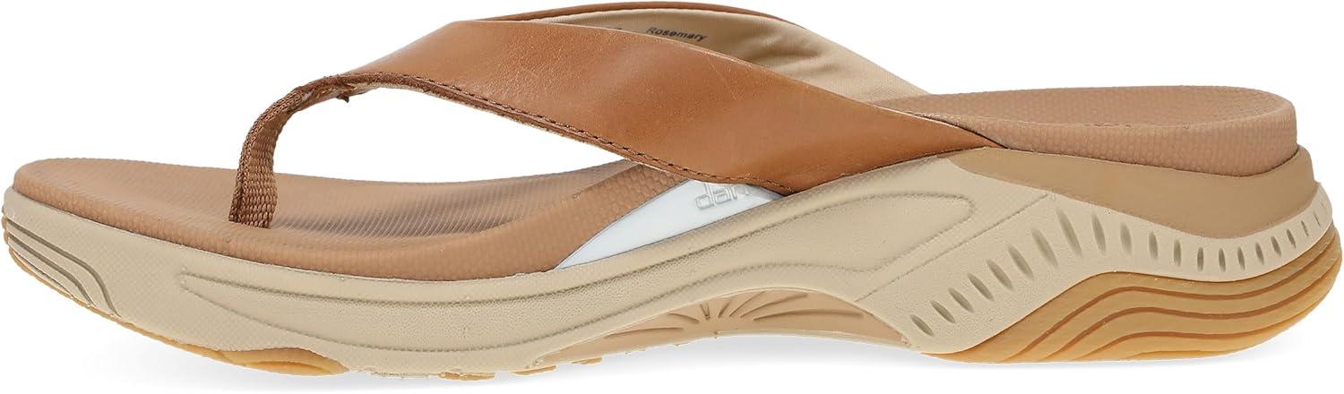 imageDansko Rosemary Walking FlipFlop for Women  Lightweight EVA Midsole and Rubber Outsole Natural Arch for Support and Propel Forepart for Energy ReturnTan