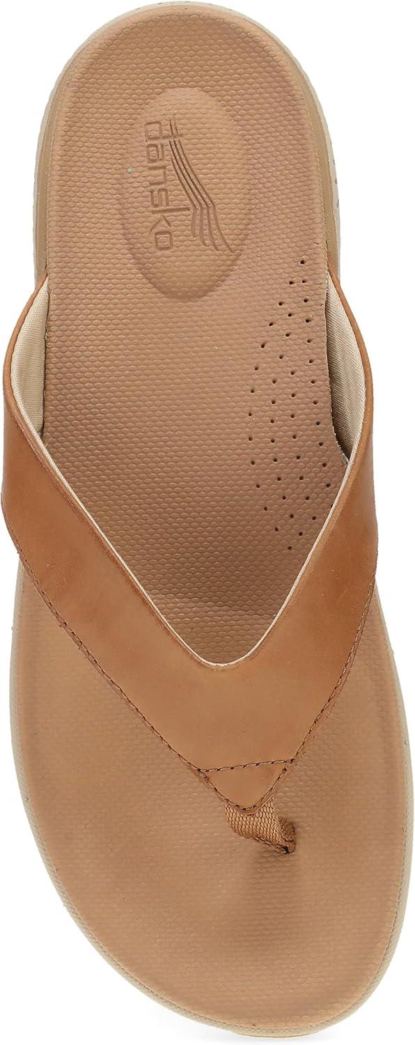 imageDansko Rosemary Walking FlipFlop for Women  Lightweight EVA Midsole and Rubber Outsole Natural Arch for Support and Propel Forepart for Energy ReturnTan