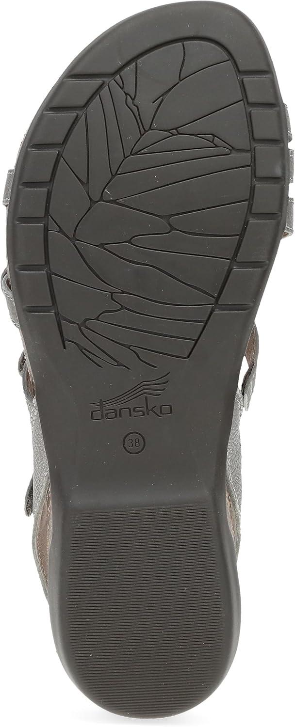 imageDansko Roslyn Sandal for Women  Memory Foam and Cork Footbed for Comfort and Arch Support  Lightweight Rubber Outsole for LongLasting Wear Versatile Casual to Dressy FootwearAntique Silver