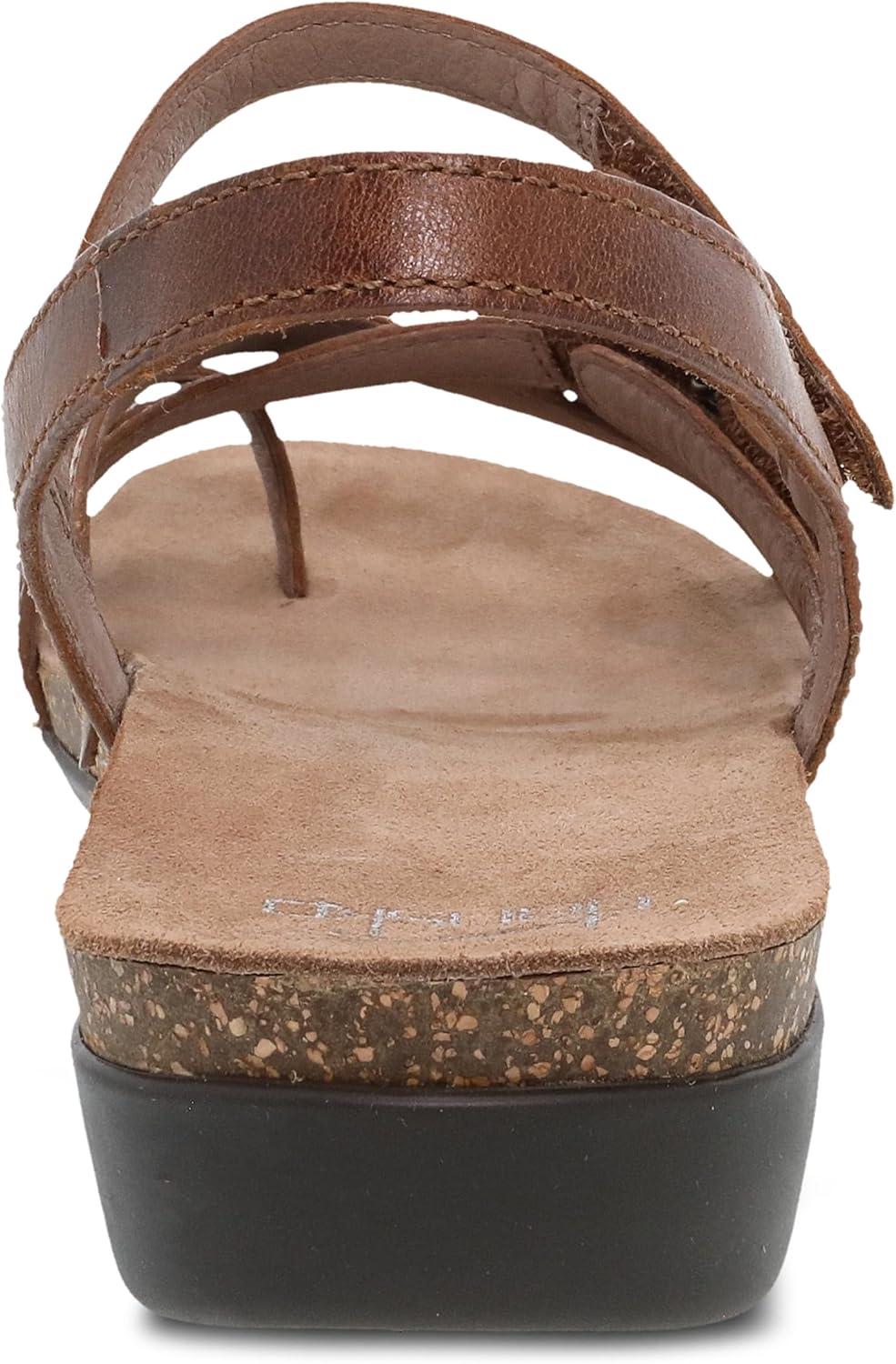imageDansko Roslyn Sandal for Women  Memory Foam and Cork Footbed for Comfort and Arch Support  Lightweight Rubber Outsole for LongLasting Wear Versatile Casual to Dressy FootwearTan