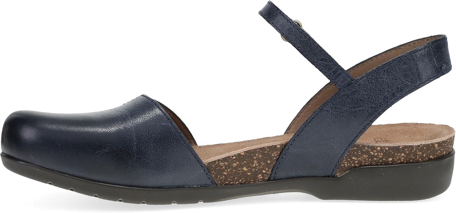imageDansko Rowan Sandal for Women Memory Foam and Cork Footbed for Comfort and Arch Support Lightweight Rubber Outsole for LongLasting Wear Versatile Casual to Dressy FootwearNavy Waxy