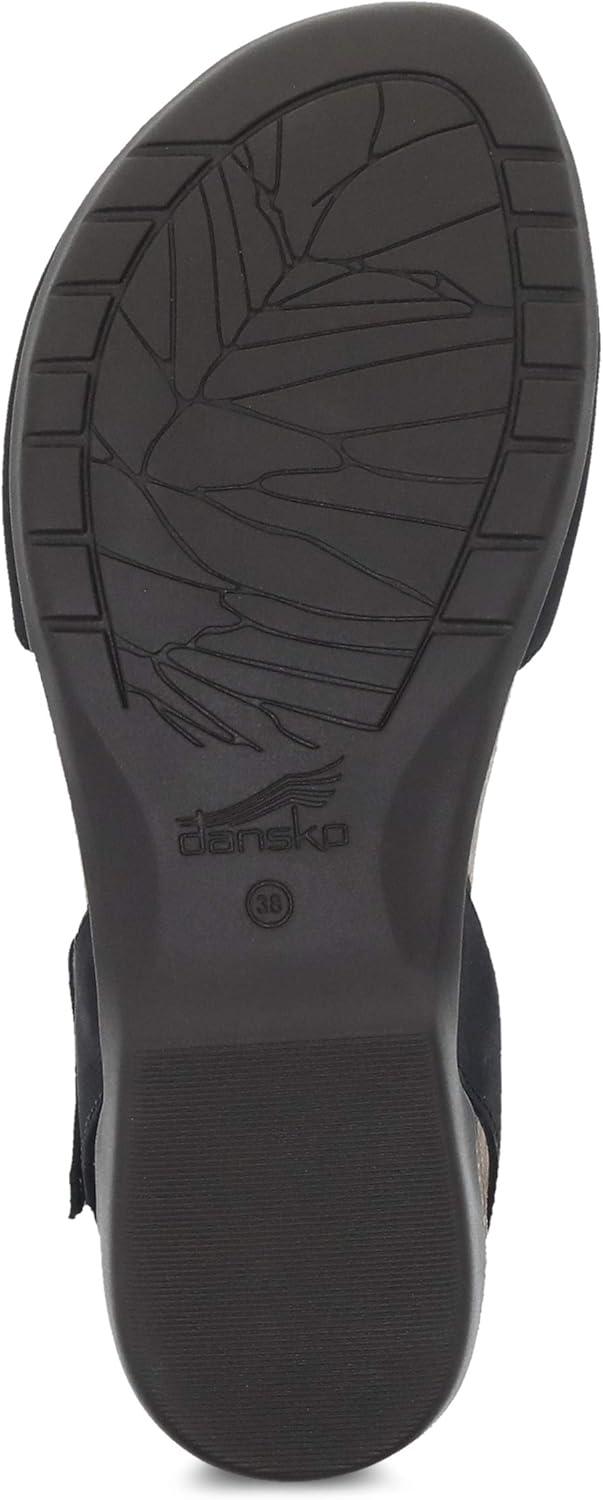 imageDansko Rowan Sandal for Women  Memory Foam and Cork Footbed for Comfort and Arch Support  Lightweight Rubber Outsole for LongLasting Wear  Versatile Casual to Dressy FootwearBlack