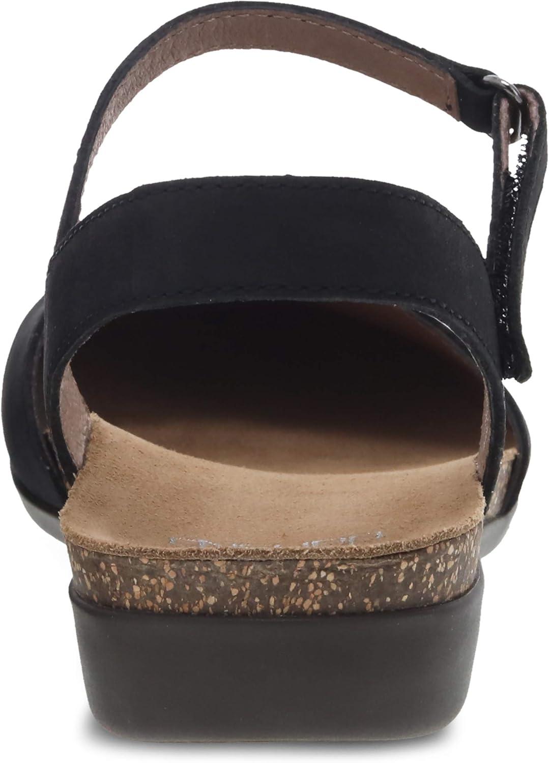 imageDansko Rowan Sandal for Women  Memory Foam and Cork Footbed for Comfort and Arch Support  Lightweight Rubber Outsole for LongLasting Wear  Versatile Casual to Dressy FootwearBlack