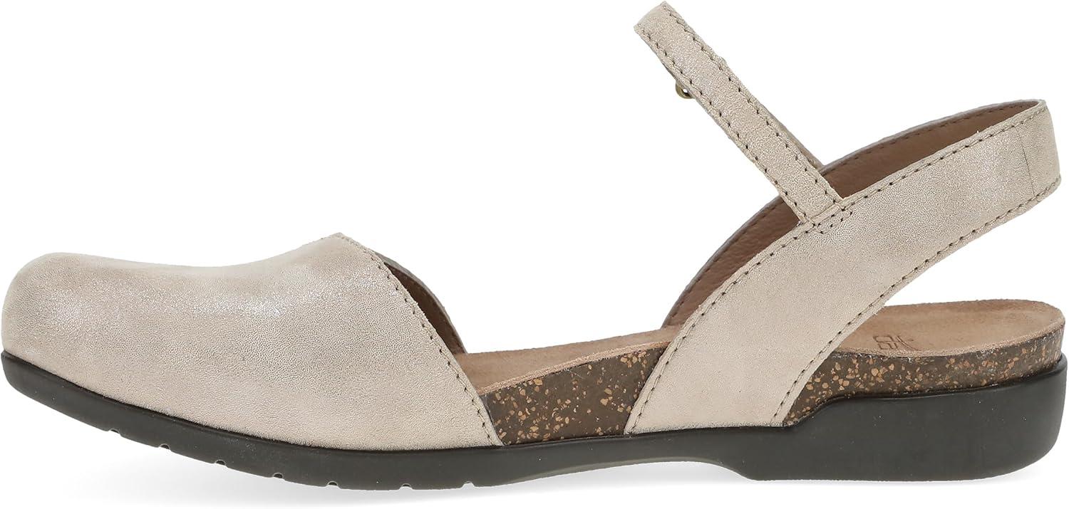imageDansko Rowan Sandal for Women Memory Foam and Cork Footbed for Comfort and Arch Support Lightweight Rubber Outsole for LongLasting Wear Versatile Casual to Dressy FootwearBeige Sparkle