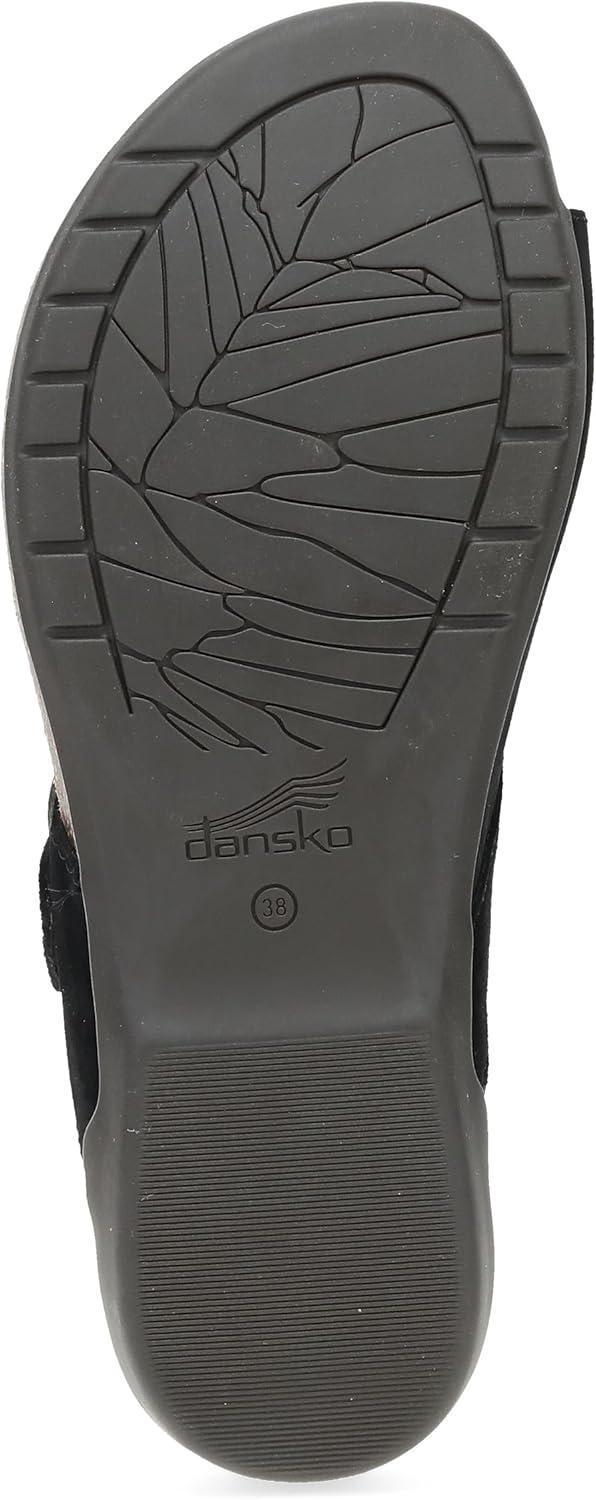 imageDansko Rylee Sandal for Women  Memory Foam and Cork Footbed for Comfort and Arch Support  Lightweight Rubber Outsole for LongLasting WearBlack Suede
