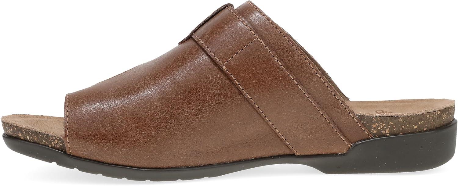 imageDansko Rylee Sandal for Women  Memory Foam and Cork Footbed for Comfort and Arch Support  Lightweight Rubber Outsole for LongLasting WearBrown Leather