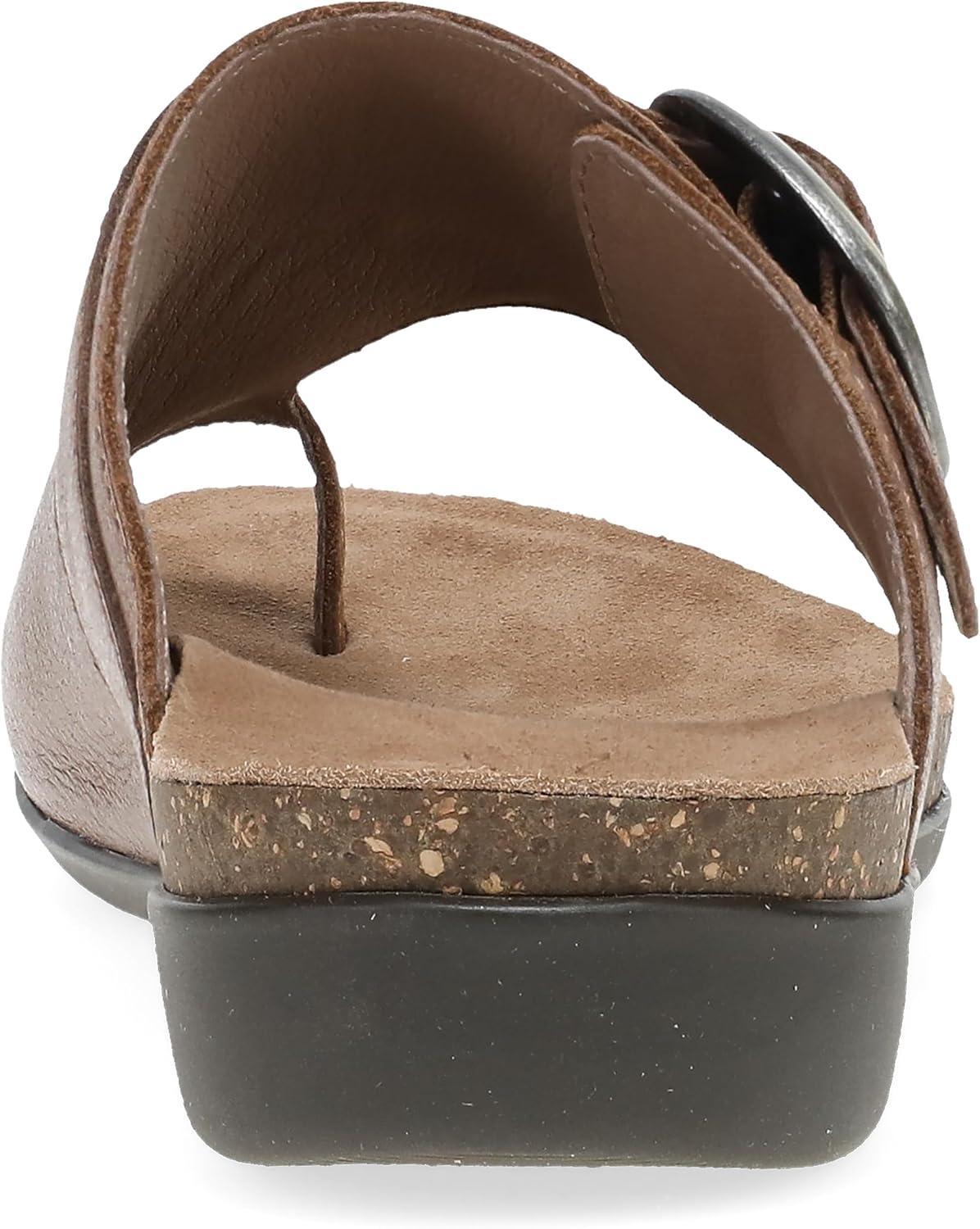 imageDansko Rylee Sandal for Women  Memory Foam and Cork Footbed for Comfort and Arch Support  Lightweight Rubber Outsole for LongLasting WearBrown Leather