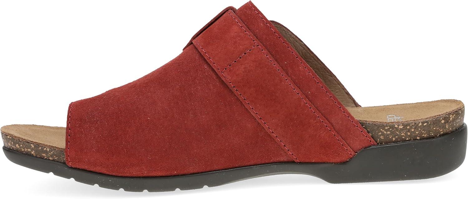 imageDansko Rylee Sandal for Women  Memory Foam and Cork Footbed for Comfort and Arch Support  Lightweight Rubber Outsole for LongLasting WearCayenne Suede