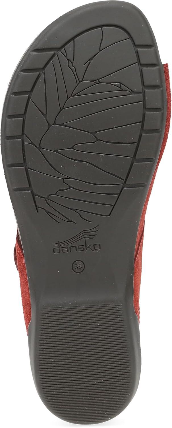 imageDansko Rylee Sandal for Women  Memory Foam and Cork Footbed for Comfort and Arch Support  Lightweight Rubber Outsole for LongLasting WearCayenne Suede