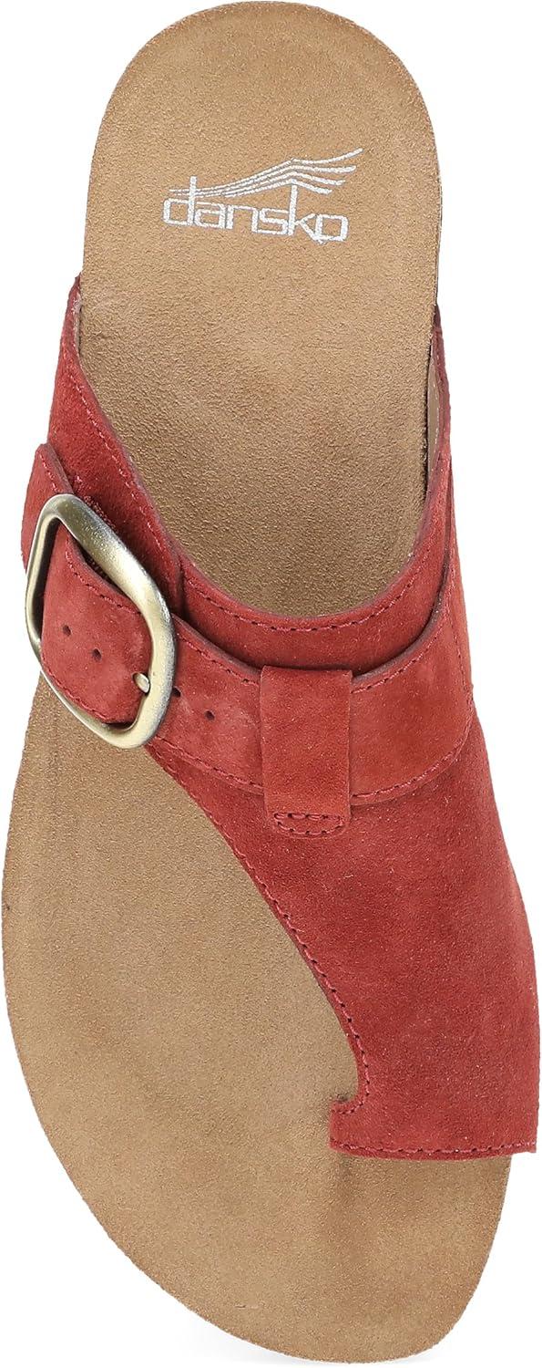 imageDansko Rylee Sandal for Women  Memory Foam and Cork Footbed for Comfort and Arch Support  Lightweight Rubber Outsole for LongLasting WearCayenne Suede