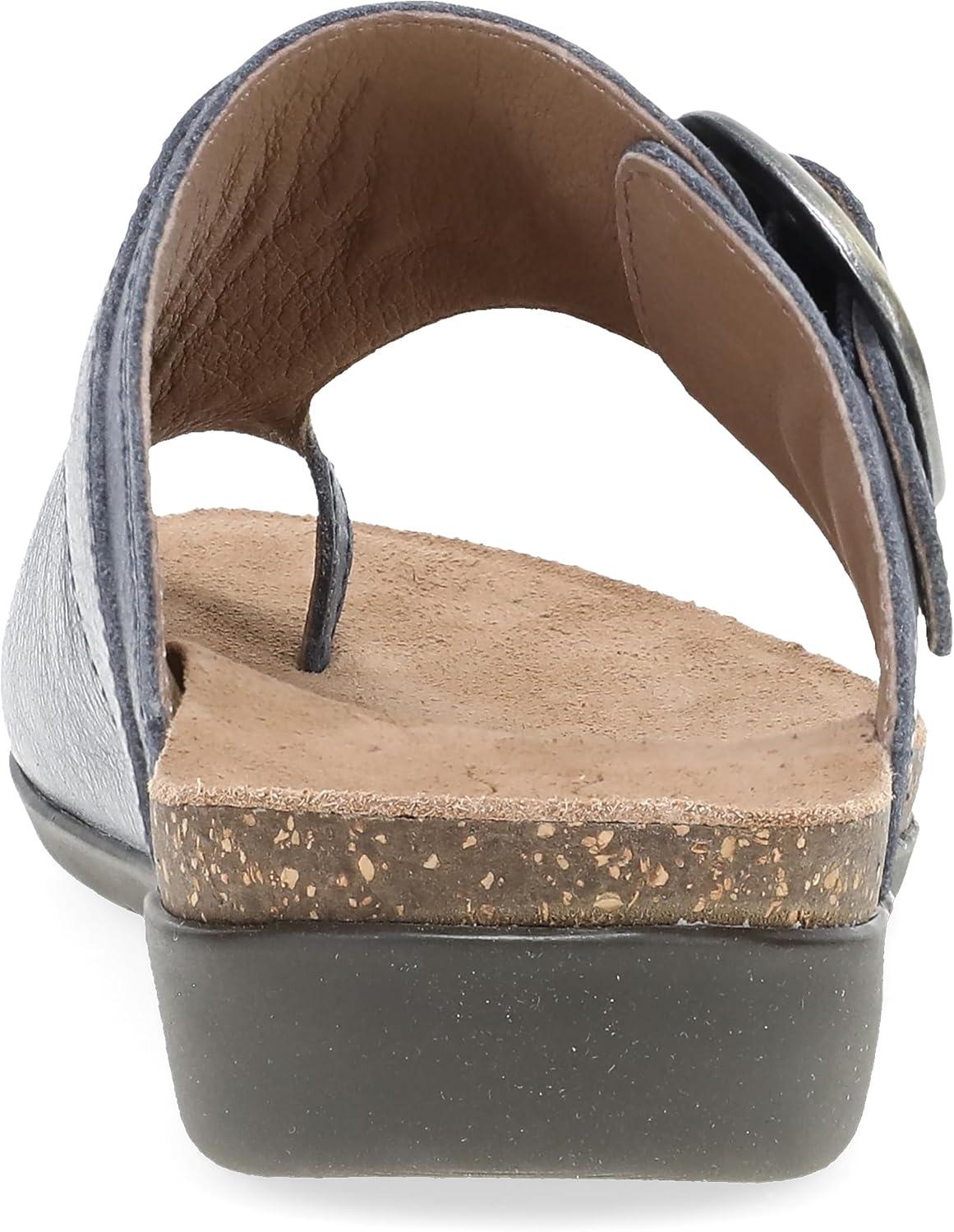 imageDansko Rylee Sandal for Women  Memory Foam and Cork Footbed for Comfort and Arch Support  Lightweight Rubber Outsole for LongLasting WearSlate Leather