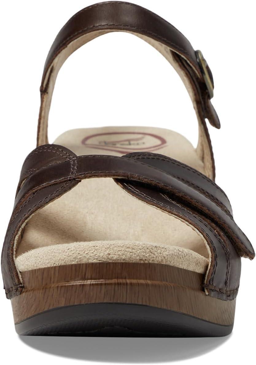 imageDansko Season Stylish Sandal for Women  Lightweight with Added Arch Support  Durable PU Outsole for LongLasting Wear and ComfortTeak Vintage Pull Up