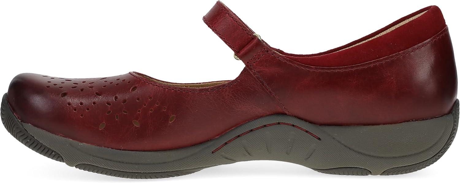 imageDansko Stacy Mary Jane Lightweight Support in a Versatile Style SlipResistant Rubber Outsole Suitable for Dry Wet and OilyWet SurfacesRed