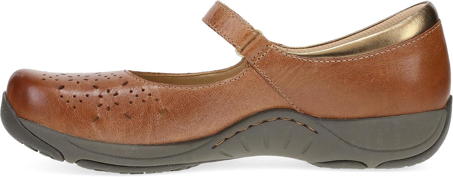 imageDansko Stacy Mary Jane Lightweight Support in a Versatile Style SlipResistant Rubber Outsole Suitable for Dry Wet and OilyWet SurfacesToffee