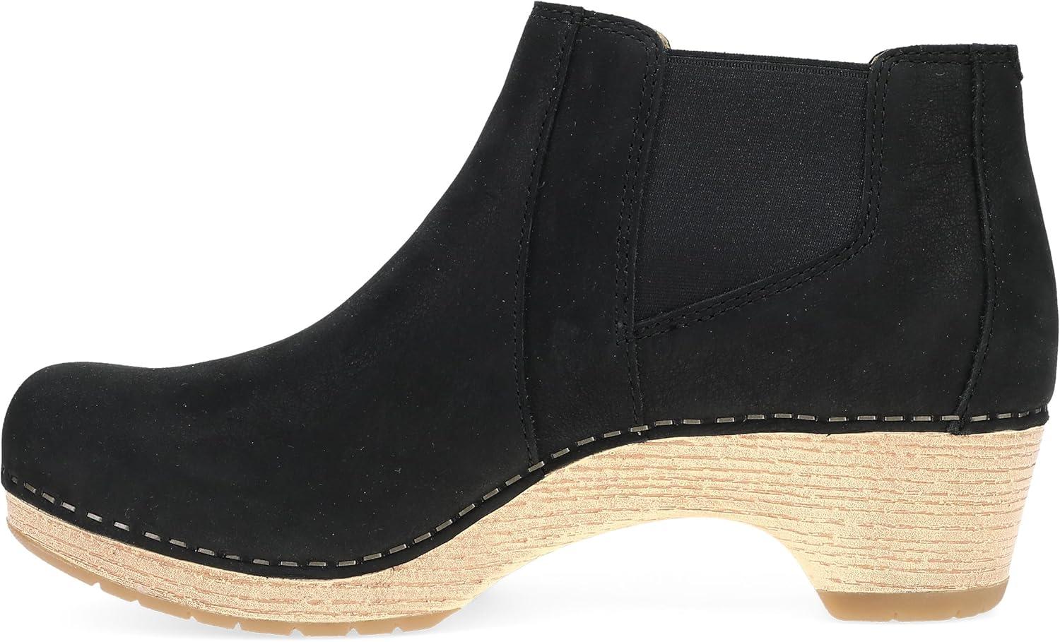 imageDansko Womens Chelsea Ankle Clog Boot Lane Bootie with Double Gore for Easy Wear and Cushioned EnergyReturn FootbedsBlack
