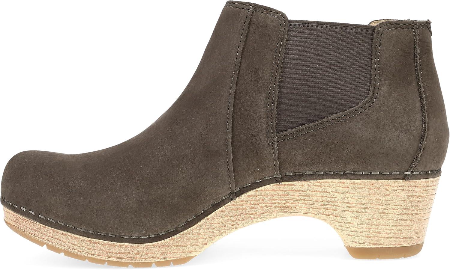 imageDansko Womens Chelsea Ankle Clog Boot Lane Bootie with Double Gore for Easy Wear and Cushioned EnergyReturn FootbedsMushroom