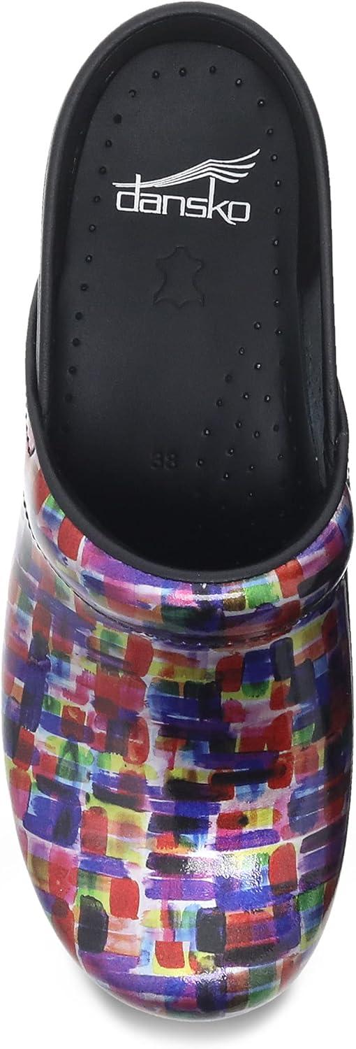 imageDansko Womens Professional SlipOn Clogs Rocker Sole and Arch Support for ComfortIdeal for Nursing Food Service HealthcareColor Block Patent