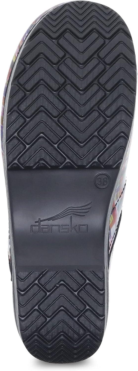 imageDansko Womens Professional SlipOn Clogs Rocker Sole and Arch Support for ComfortIdeal for Nursing Food Service HealthcareColor Block Patent