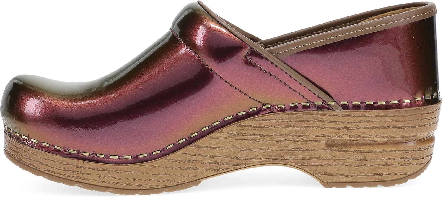 imageDansko Womens Professional SlipOn Clogs Rocker Sole and Arch Support for ComfortIdeal for Nursing Food Service HealthcarePassion Colorshift