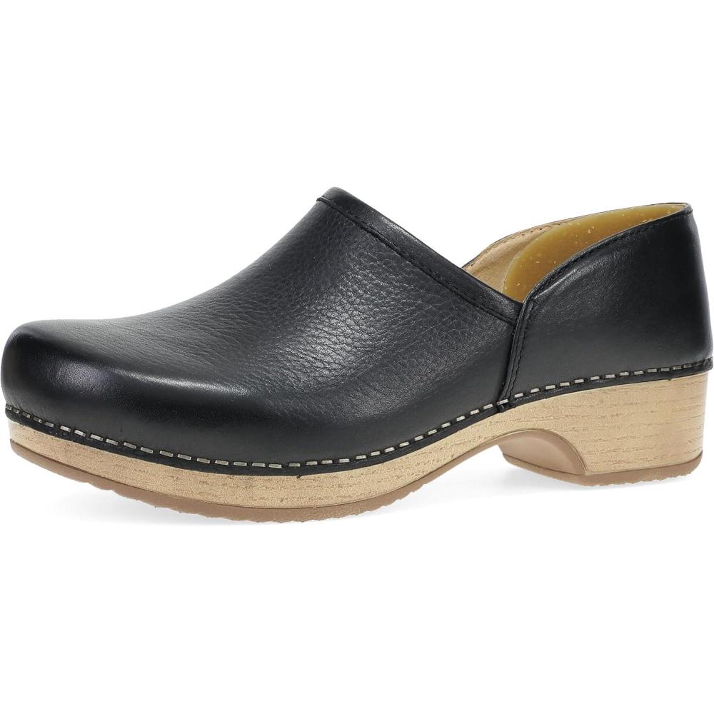 imageDansko Brenna SlipOn Clogs for Women  Memory Foam and Arch Support for All Day Comfort and Support  Lightweight EVA Outsole for LongLasting WearBlackTan