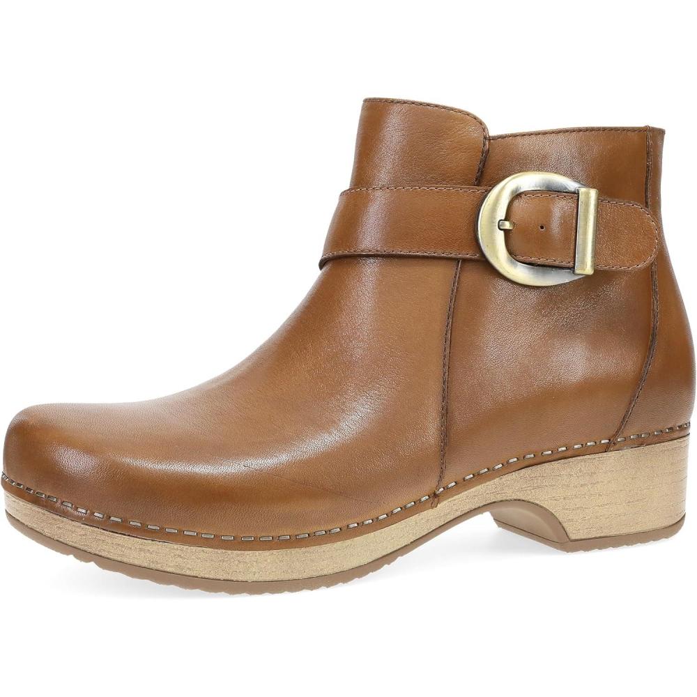 imageDansko Brennan Ankle Bootie with Stylish Accents for Women  Memory Foam and Arch Support for All Day Comfort and Support  Lightweight EVA Outsole for LongLasting WearTan