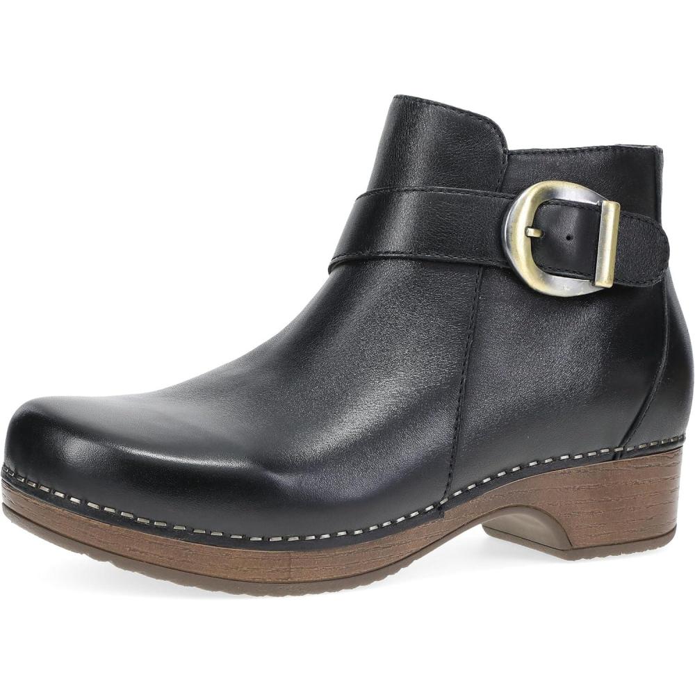 imageDansko Brennan Ankle Bootie with Stylish Accents for Women  Memory Foam and Arch Support for All Day Comfort and Support  Lightweight EVA Outsole for LongLasting WearBlack